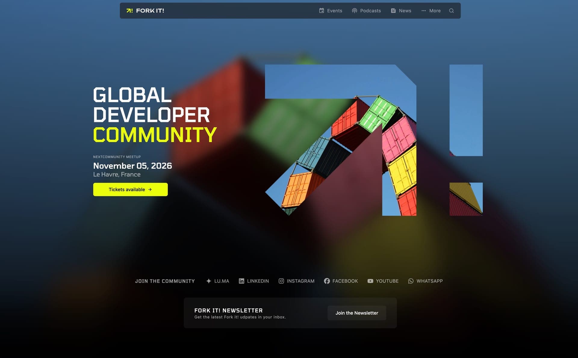 Fork it! Community website home page